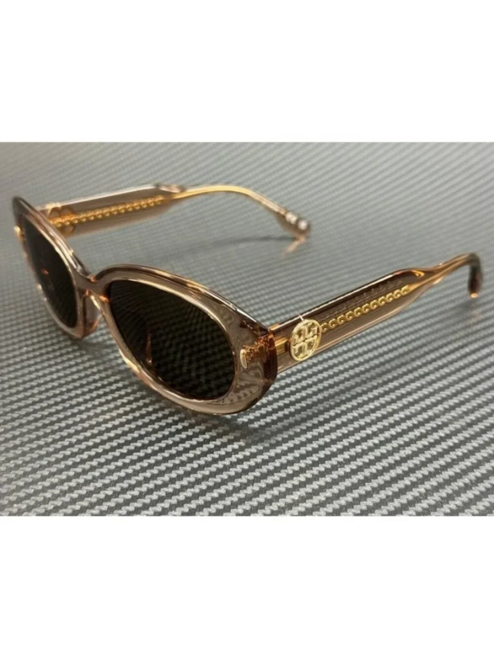 New Tory Burch Women Transparent Brown Sunglasses 53-19-140